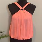 Free People  coral balloon hem halter top Photo 2