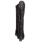 143 Story By Line Up Sz M Floral Maxi Brown Lavendor Front Slit Dress Photo 11