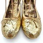 Sam Edelman Felicia Gold Glitter Ballet Slipper Flats Preppy Classic Size 7.5 Photo 10