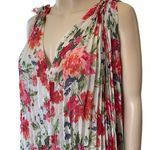 Forever 21 Y2K Sheer Romantic Cottagecore Ethereal Floral Accordion Pleat Dress Photo 2