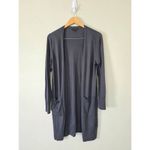 Universal Standard  Long Line Knee Length Open Cardigan Sweater Size 2XS Gray Photo 1