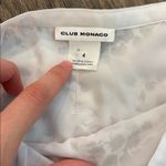 Club Monaco Silk Skirt black white floral tiered Photo 3