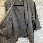 Vtg Mitchell Mitchell Womens 14 Blazer Long 3/4 Ruched Sleeves 80s Shoulder Pads Gray Photo 2