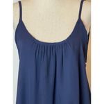 Donna Mizani Navy Blue Crepe Sleeveless Scoop Neckline A Line Low Back Dress S Photo 6