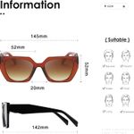 Sunglasses for Women Men Trendy Retro Trendy Sun Glasses 90’s Vintage Y2K Oversize Square Frame Shades Sunnies  Photo 5