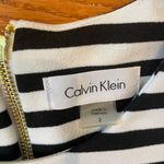 Calvin Klein  Black and White Striped Dress Photo 1