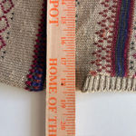 Decouve Vintage 90s Sleeveless Sweater Vest‎ Knitwear Fair Isle Pattern Large Tan Photo 3