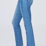 Paige Cindy Jeans in Alette Distressed Denim Twisted Split Curved Raw Hem 32 Photo 0