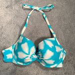 Aerie  blue and White Brooke Bikini Top Photo 0