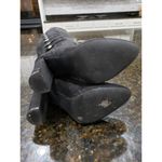 Veira Knee High Boots Womens 8 Black Solid Suede Round Toe Block Heel Side Zip Photo 3