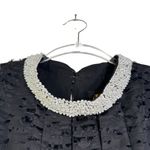 Sachin + Babi NWT ANTHROPOLOGIE  Size 8 Black Sleeveless Beaded Collar Blouse Top Photo 4