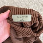 Aritzia Babaton Sculpt Knit Tie Back Sleeveless Mock Neck Brown XS Never Worn Photo 3