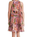 MILA MAE NWT Pleated Chiffon Trapeze Mini Dress M Pink Size M Photo 2