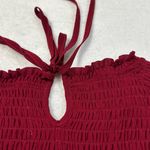 JessaKae Red Ruffled Midi Dress with Flutter Sleeves 100% Polyester Size undefined Photo 2