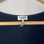 Splendid Navy Blue Leopard Print Short Sleeve A-Line Mini Dress S Photo 3