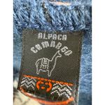 Alpaca Comargo Blue Wool Blend Scarf Fringe Winter Warm Soft Shawl Photo 3