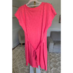 J.Crew  Slub Cotton T-Shirt Dress Bright Pink Lounge Travel Resort Vaca Summer M Photo 2