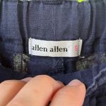 Allen Allen Women's Navy 100% Linen Cropped Pants Size S Photo 4