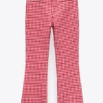 ZARA Red Gingham Pants Photo 0