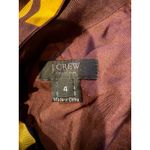 J.Crew  100% Silk Abstract Tunic 3/4 Sleeves Mini Dress Pockets 4 Brown Yellow Photo 7