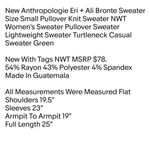 Anthropologie New  Eri + Ali Bronte Sweater Size Small Pullover Knit Sweater NWT Photo 1