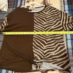 Absolutely Famous  Brown Tie Front Animal Print Women Size XL Long Sleeve  used Photo 7