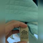 LL Bean Quilted Sweatshirt Mockneck Tunic Colorblock Turquoise Medium Petite Green Size undefined Photo 5