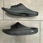 OOFOS OOAHH unisex black comfort slide sandals women’s shoe size 9 men’s 7 Photo 6