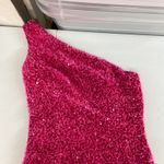 NEW Loyeloy women's pink sequins one shoulder cutout strap‎ bodycon mini dress Size XS Photo 6