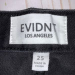 Evidnt  | Black Denim Asymmetrical Skirt 25 Distressed Raw Hem Photo 4