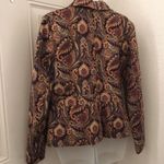 Notations Vintage Funky Retro Brown tan paisley blazer button front jacket long sleeve boho western indie Size M-Measurement in pics Photo 2