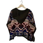 Forever 21 Boutique XXI Aztec Southwestern hooded Poncho Cardigan Sweater Cape Boho OS Photo 1