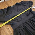 French Connection  cotton Puff Sleeve black poplin cottagecore Maxi Dress xxl nwt Photo 4