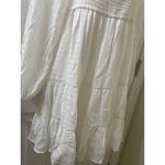 Hem & Thread  white Babydoll Square Neck long puff sleeve Mini Dress M Romantic Photo 2