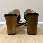 Boutique 9 Jesse Black Leather Block Heel Thong Sandals 7 Photo 2