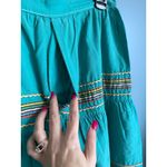 Vintage Turqouis Colorful Stitch Women's Skirt Green Photo 6