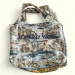 Johnny Was California New artsy printed retro nylon packable tote bag chic Photo 0