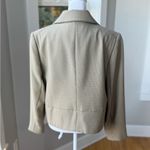 Vintage John Paul Richard Petite Tan Black Houndstooth Plaid Zip Short Jacket 14 Size 14P Photo 2