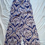 blue and pink melon floral pattern pants Photo 1