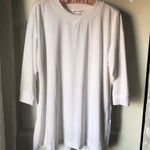 Athleta Tranquility Top athletics top shirt white 3/4 sleeves Relax fit sz S p Photo 1