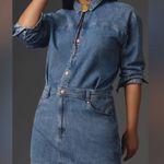 Anthropologie  Pilcro Long-Sleeve Denim Micro Mini Shirt Dress Large Photo 0