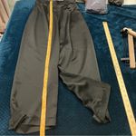 Locker Room Satin Black Adjustable Hem Relaxed Straight Leg Pleated Pull Photo 15