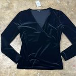 J.Crew Mercantile Black Velvet V-Neck Blouse NWT
Size: Small Photo 0