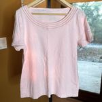 Talbots  Light Pink Cotton Modal w/ Decorative Scoop Neck Size Large Photo 0