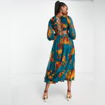 ASOS DESIGN Soft Pleated Bodice Midi Dress With Tiered Skirt And Photo 2