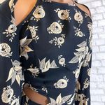 ASOS dress 2 mini bell sleeves cut out floral party long sleeve pleats. Photo 9