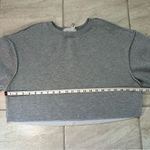 Amazhiyu Heather Gray Cropped Sweatshirt Pullover Sweater Fleece Crop Crew Sz M Size M Photo 6