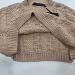 House of Harlow 1960 x REVOLVE Abia Cropped Cable Sweater in Tan LArge Photo 6