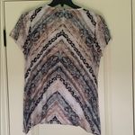 French Blue Graphic Black and Brown Relaxed Short Sleeve Top Size XL Photo 4