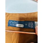 Ralph Lauren POLO  Tan Brown Cropped Blouse Long Sleeve Collared Shirt Size 10 Photo 3